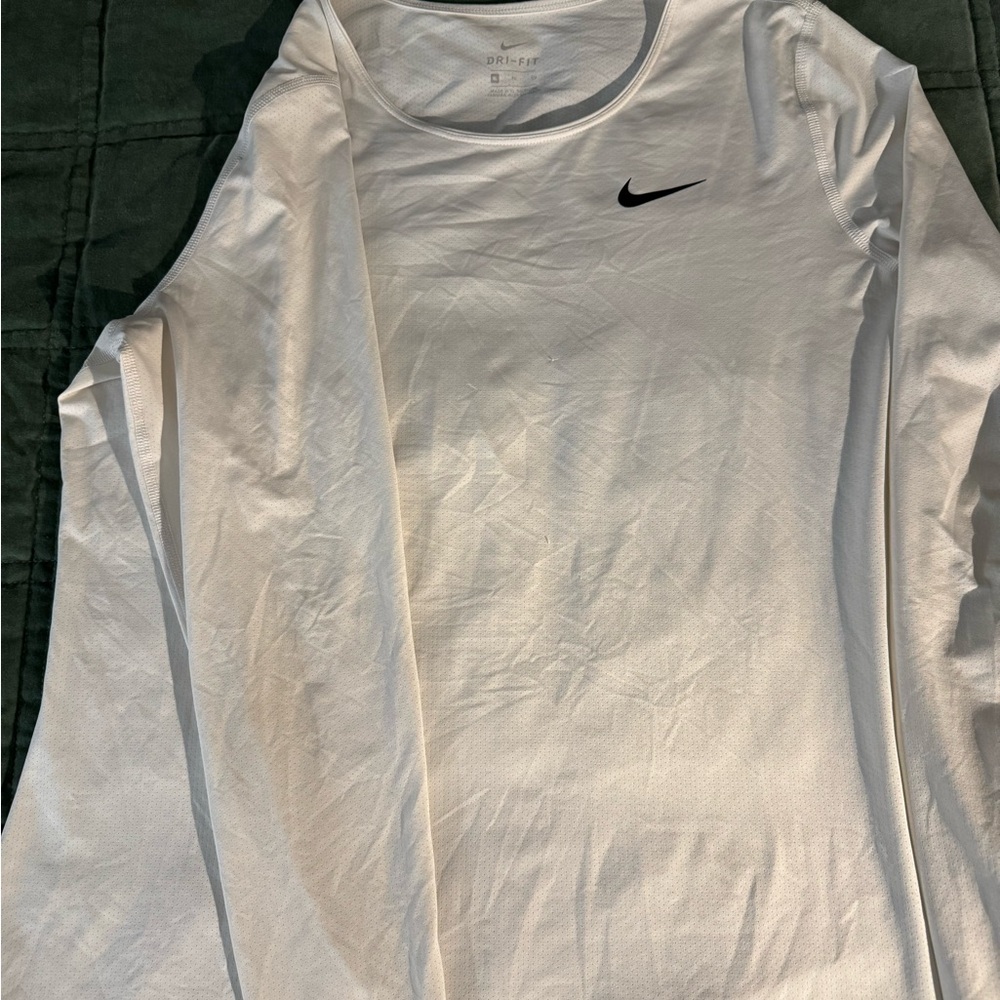 Nike White Long Sleeve Shirt